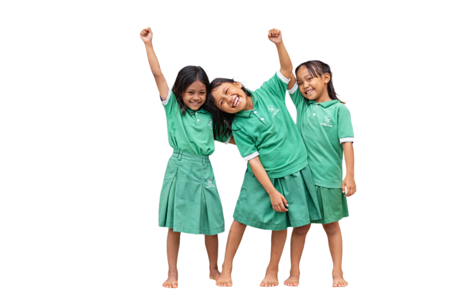 Anak-anak bersorak