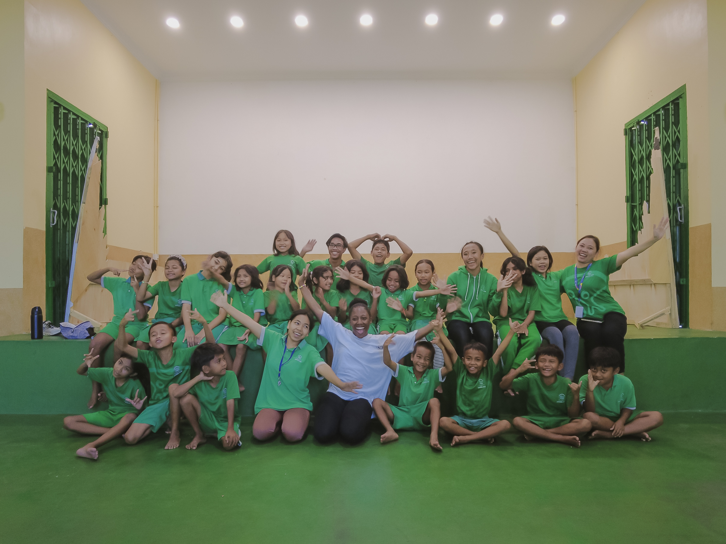 Fun Yoga Session with Volunteer