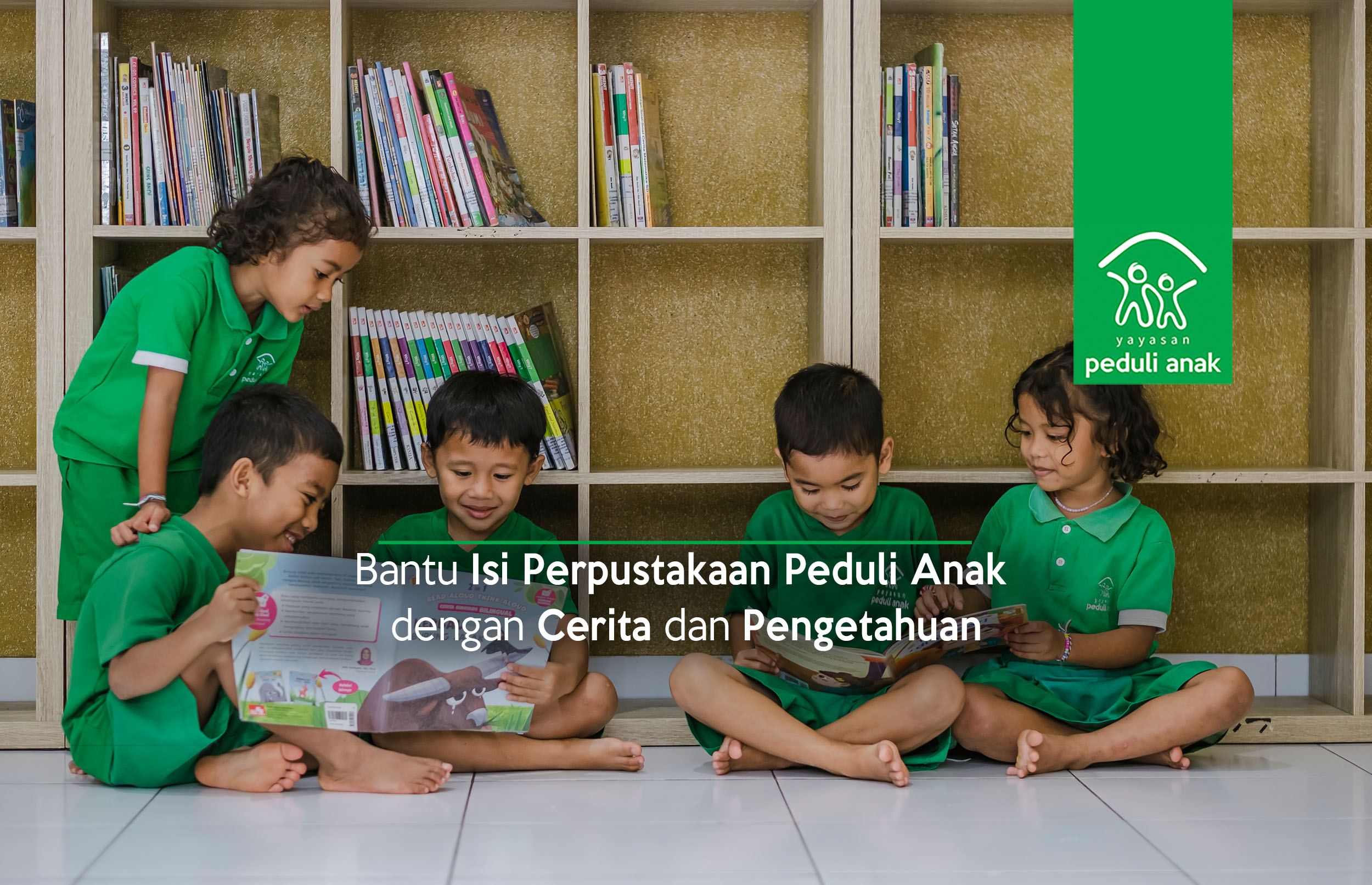 Bantu Isi Perpustakaan Peduli Anak dengan Cerita dan Pengetahuan